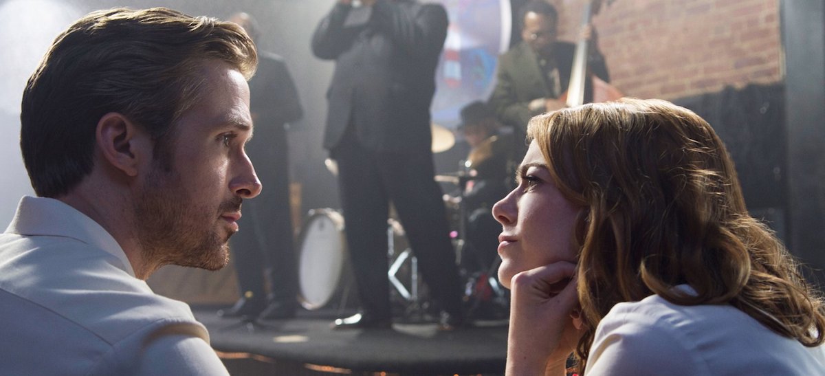 Ryan Gosling and Emma Stone in “La La Land.” Photo by Dale Robinette