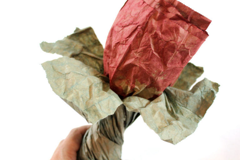 Brown bag it DIY paper bag roses