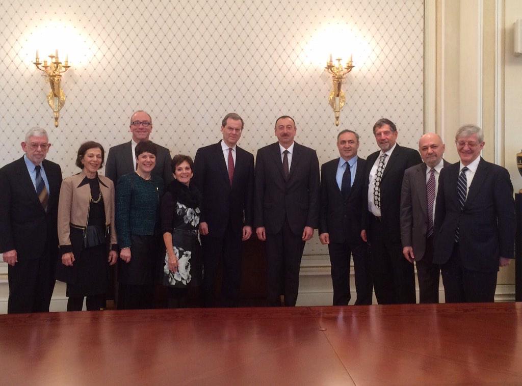 AJC delegation with Azerbaijan's President Ilham Aliyev. 2015