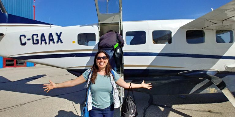 Lisa Niver flying to Nanuk Polar Bear Lodge, Churchill WIld