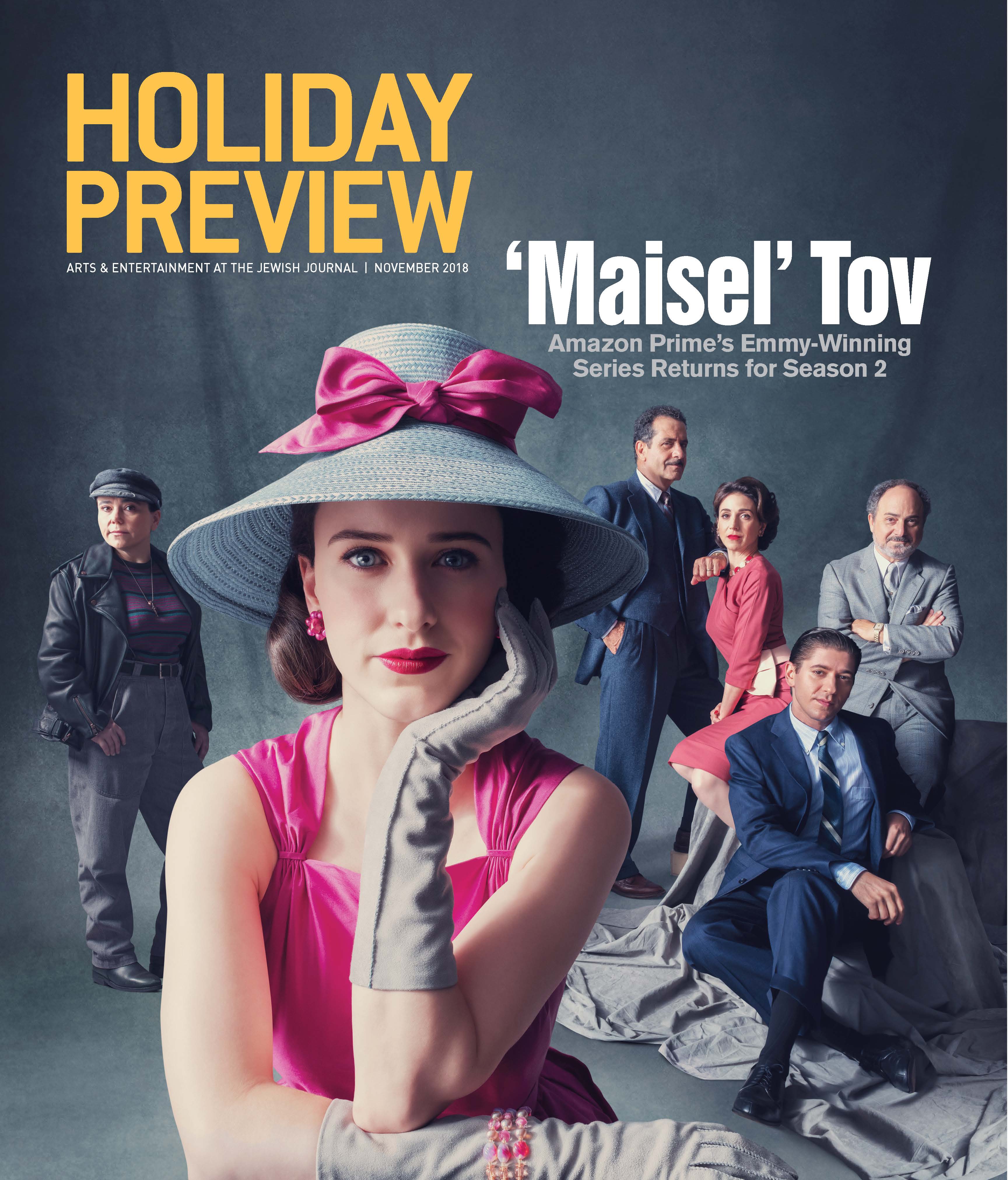Jewish Journal, Marvelous Mrs. Maisel, Holiday Preview, Amazon, Ruth Bader Ginsburg, Love Actually