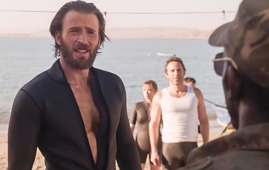 Chris Evans in “The Red Sea Diving Resort.” Photo courtesy of Netflix.