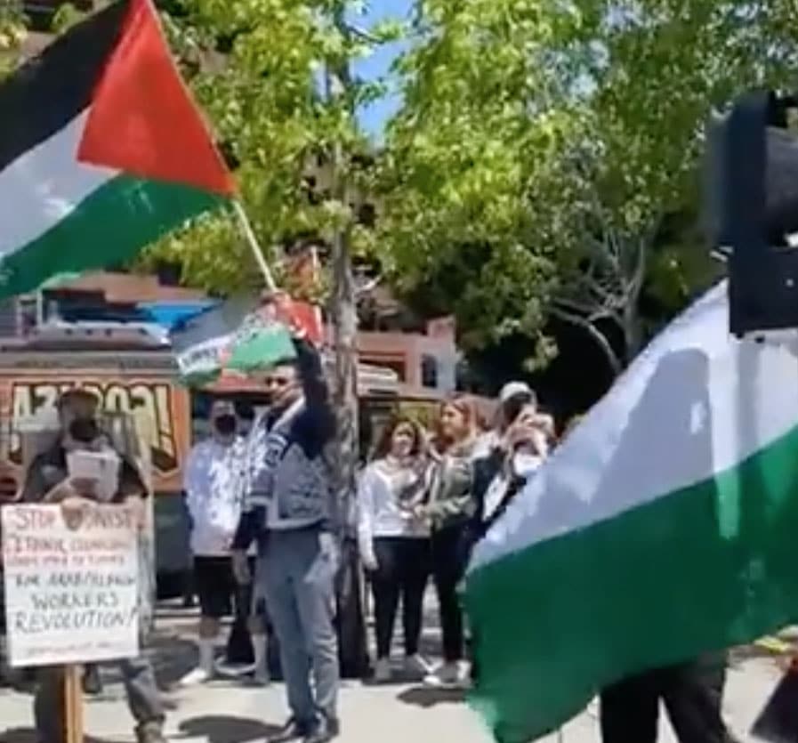 Pro-Palestinian Protesters Chant “Long Live the Intifada,” “We Want All ‘48‘” in Front of LA Israeli Consulate